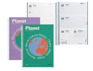 Agenda escolar Planet Semana vista castellano 23-24 Additio