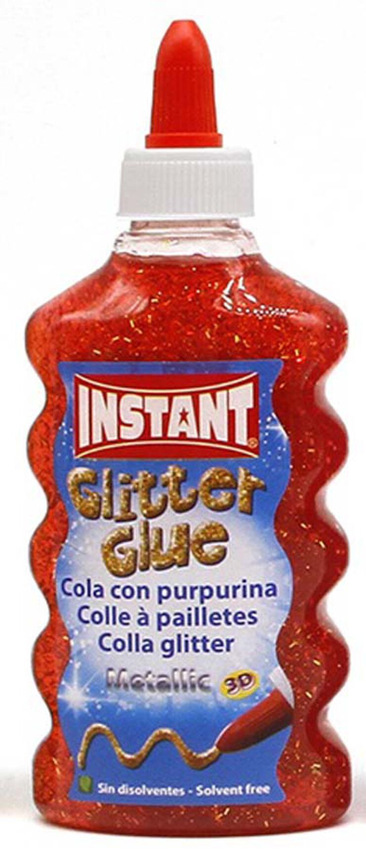 Cola Instant Glitter Met&aacute;lico 180ml colores surtidos