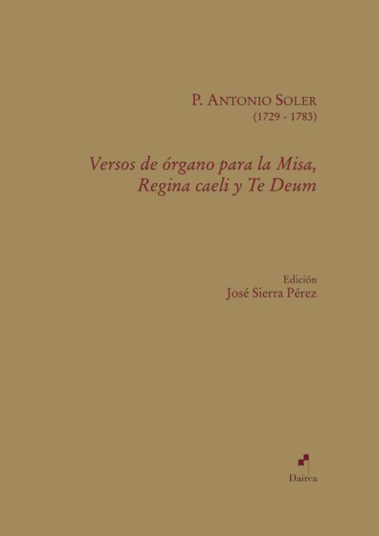 Versos de órgano para la Misa, Regina caeli y Te Deum