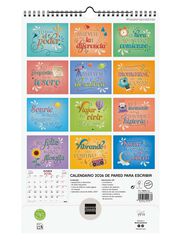 Calendario pared Finocam espiral 25x40 2026 Frases inspiradoras castellano