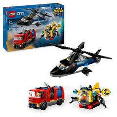 LEGO® LEGO City Remix: Helicòpter, Camió de Bombers i Submarí 60462