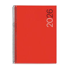 Agenda Espiral Miquelrius Plus día/pág mult 2026 City rojo