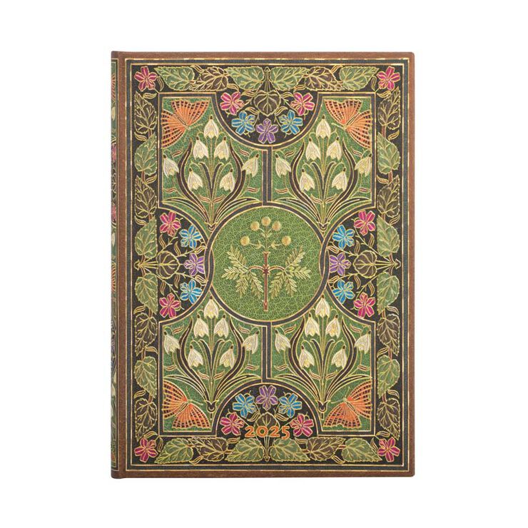 Agenda Paperblanks Poesía Flor Midi sem/vista castellano 2025