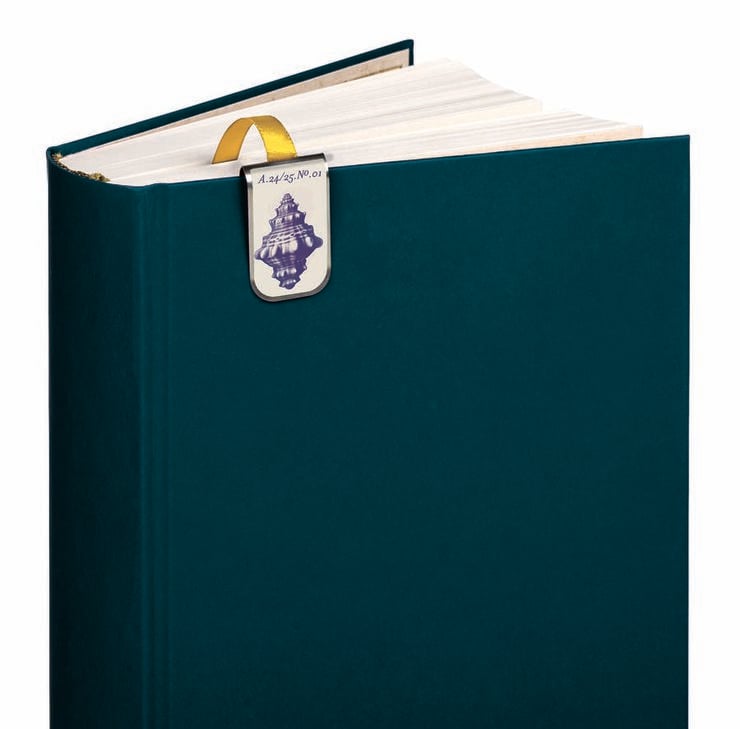 Punt de Llibre met&agrave;l&middot;lic + Cinta Seashells