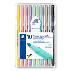 Marcadores Staedtler Triplus Highligher pastel 10 colores
