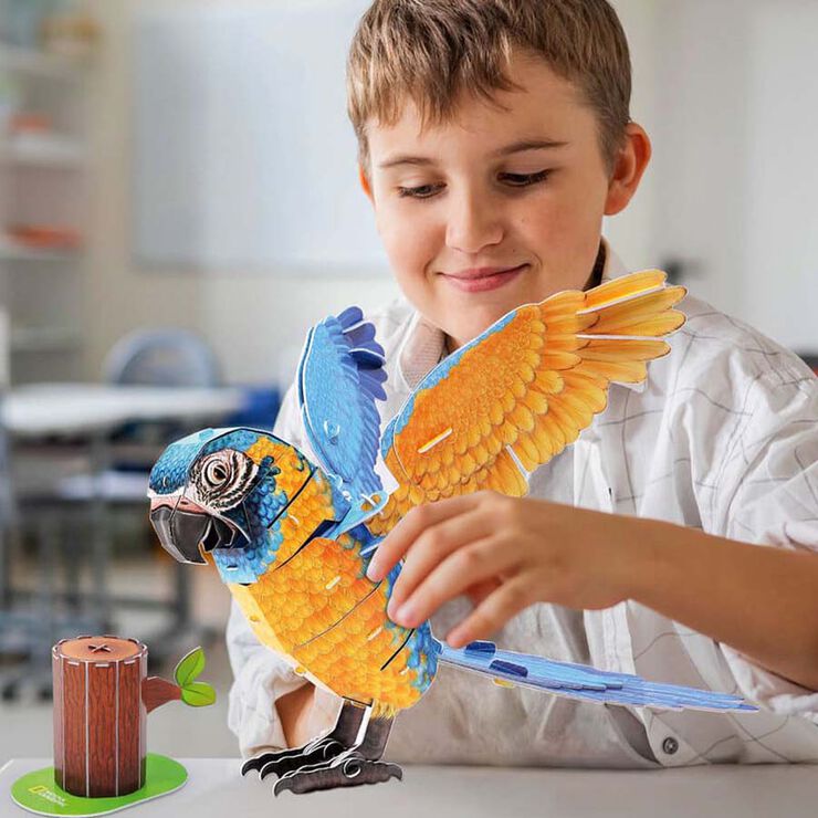Puzle 3D National Geographic Guacamayo Barba Azul