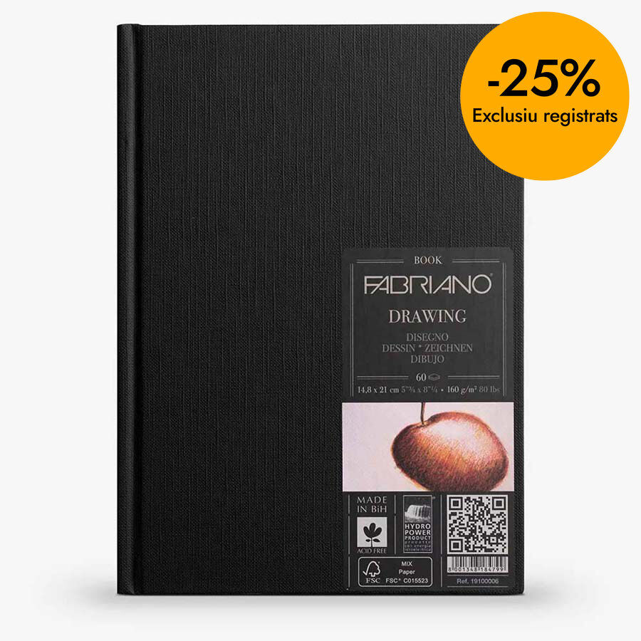 Bloc cosit Dibuix Fabriano A5 60 fulls 160g