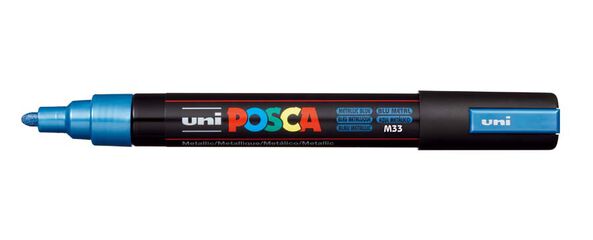 Marcador Posca PC-5M azul metal