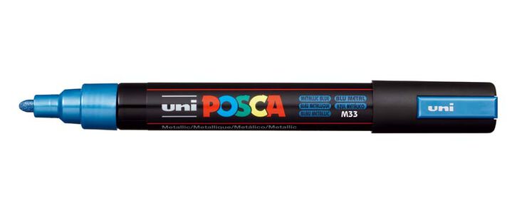 Retolador Posca PC-5M blau metall
