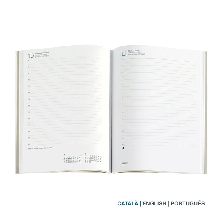 Agenda Miquelrius Plus Dia P&agrave;gina Catal&agrave; 2027 Quadres