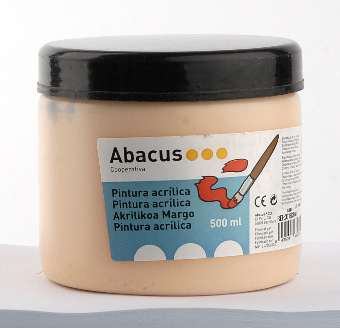Pintura acr&iacute;lica Abacus 500ml salm&oacute;