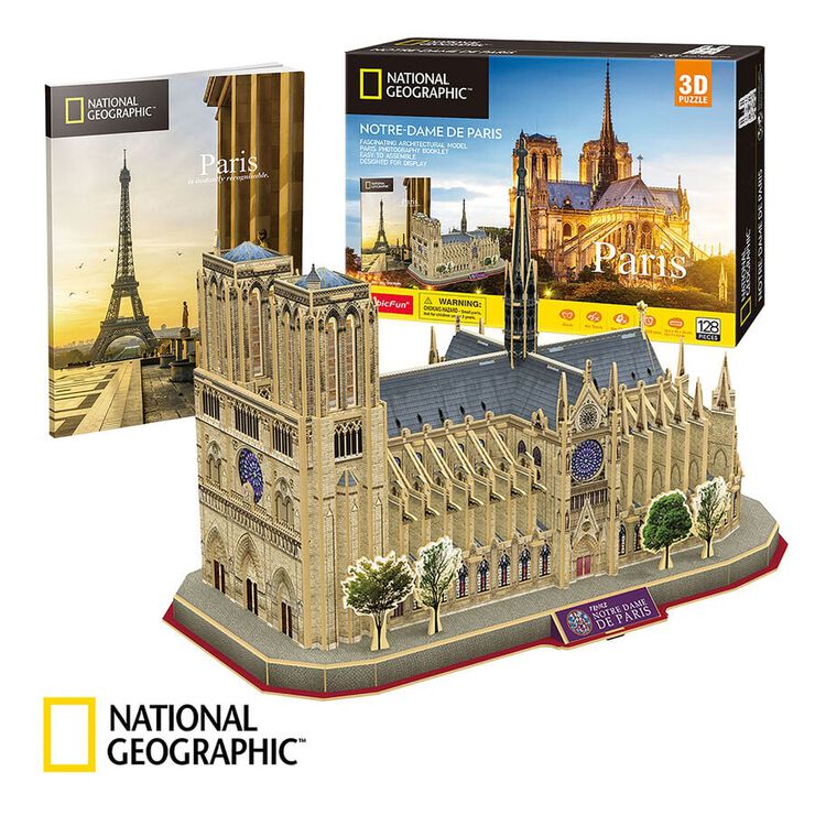 Puzle 3D 128 piezas notre Dame National Geographic