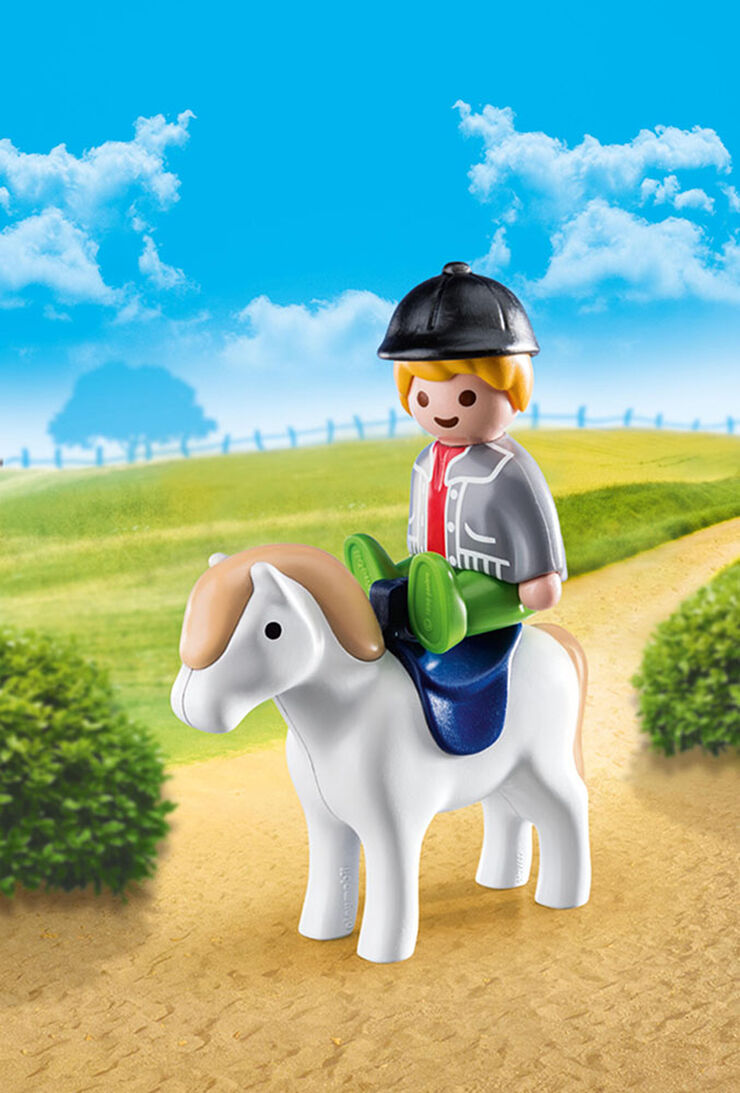 Playmobil 1.2.3 Nen amb Poni 70410