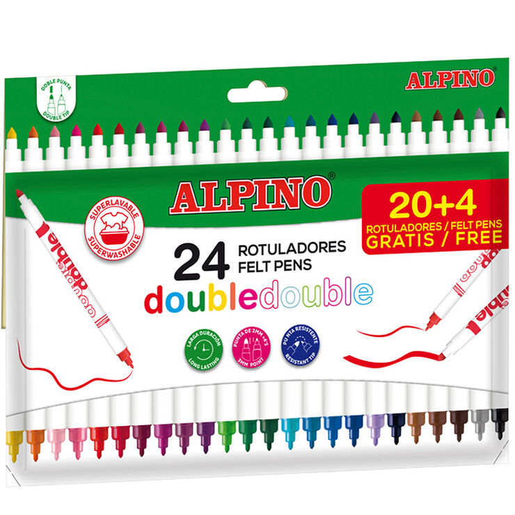 Rotulador Alpino Double Double 20+4 Colores - Abacus Online
