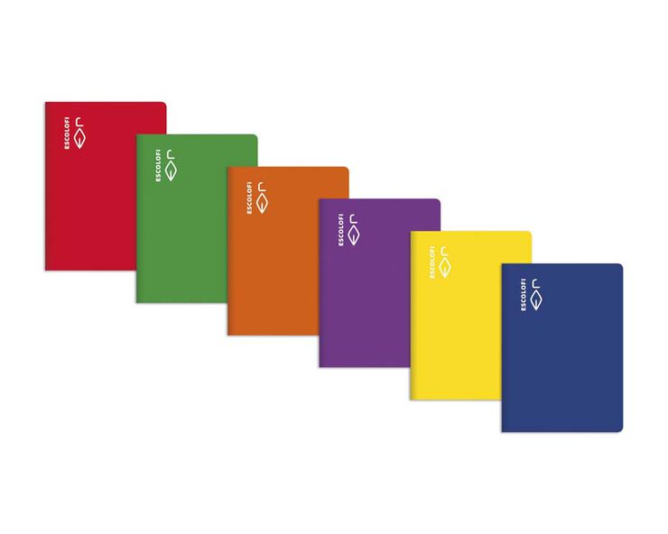 Llibreta grapada Escolofi A5 50 fulls pauta 3mm blau