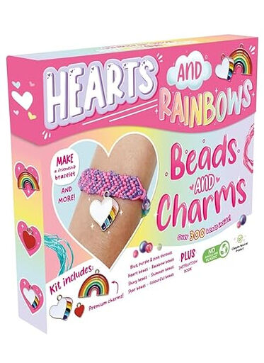 Hearts and rainbows, beads and charms