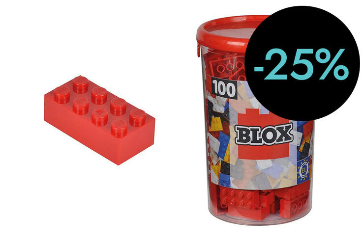Joc de construcció Simba Blox-pot 100 blocs vermell