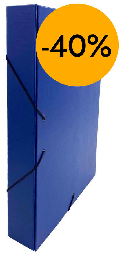 Carpeta proyectos Abacus forrada lomo 50mm azul