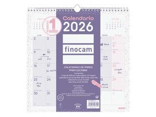 Calendario pared Finocam Chic Escribir 30x30 2026 castellano lila
