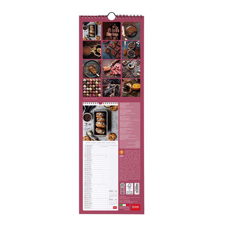 Calendario Pared Legami m/vista 2025 Coffe&Choco
