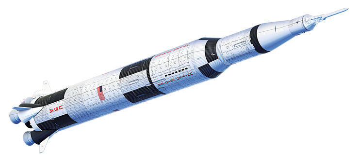 Puzle 440 piezas 3D Maxi cohete Apollo Saturn V