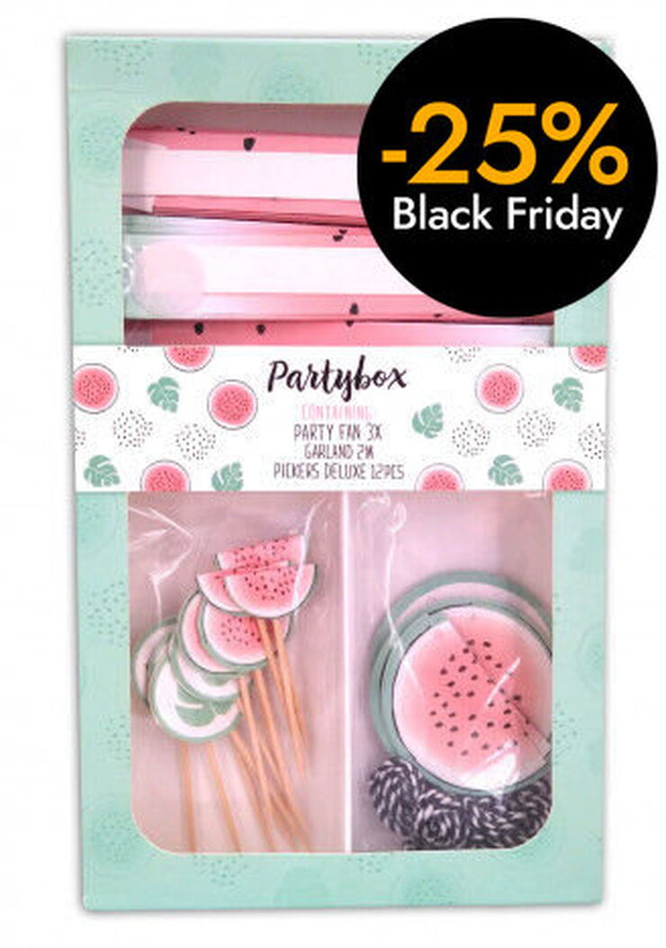 Set Decoraciones Fiesta Partybox Sandía