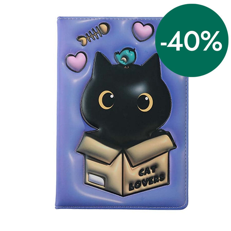 Llibreta 3D iTotal Black Cat