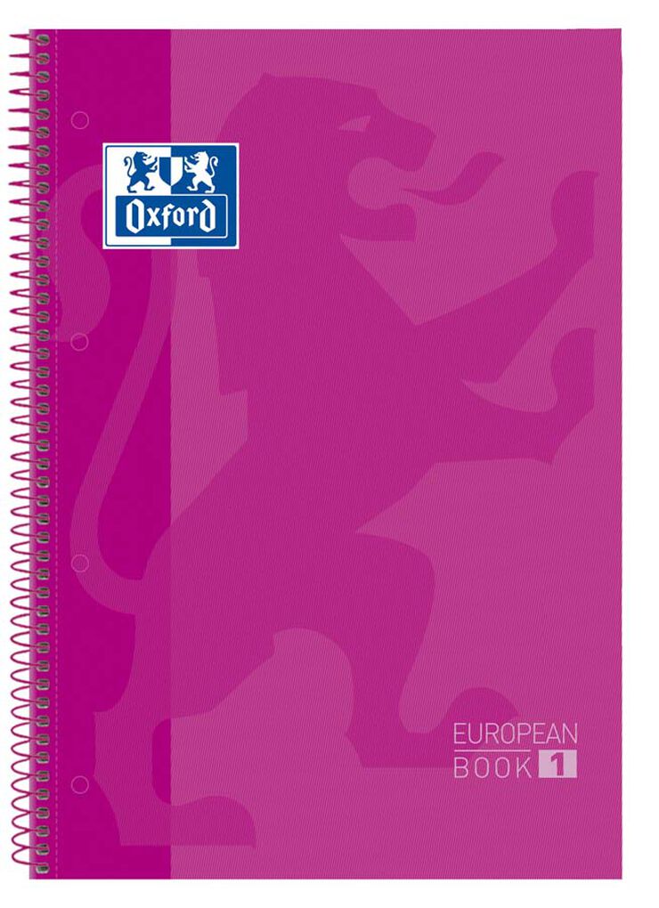 Notebook Oxford EuropeanBook 1 A4 80 hojas 5x5 fucsia