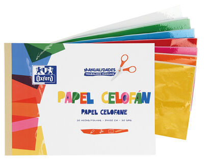 Oxford Manualitats Bloc Paper Celofan De Colors (10 fulls)
