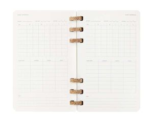 Agenda escolar espiral moleske tapa blanda sem/vista L 2025-26 negro
