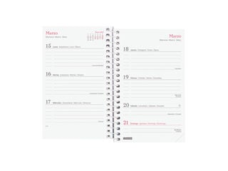 Agenda Finocam Design Collection Setmana Vista Horitzontal 2027 Castell&agrave; Flora