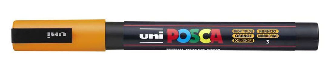 Retolador Posca PC-3M 0,9-1,3mm groc viu