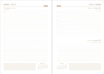 Agenda Dohe Velvet 14x20 D&iacute;a P&aacute;gina Catal&aacute;n 2027 Rosa