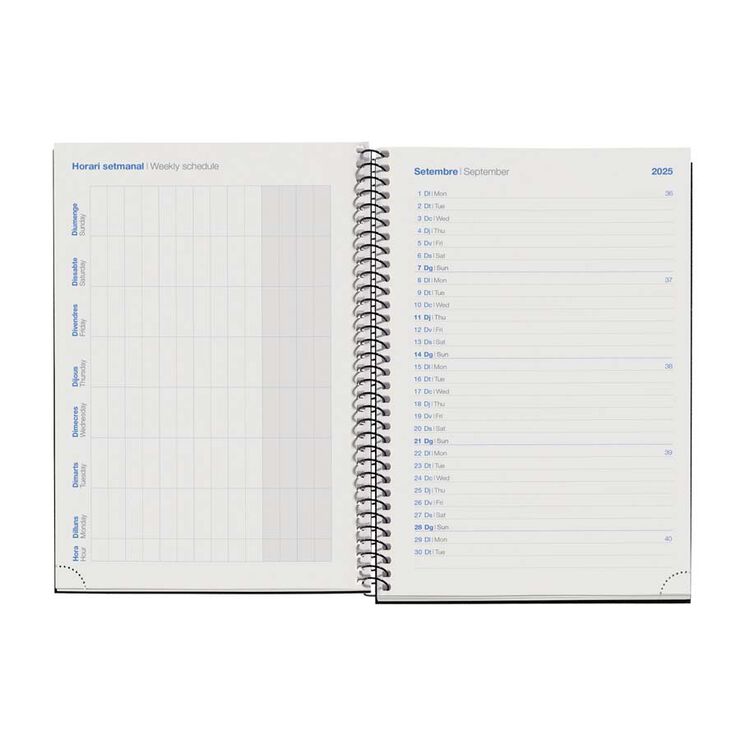 Agenda escolar Miquelrius Activa sem/vista cat 25-26 Eco Confetti