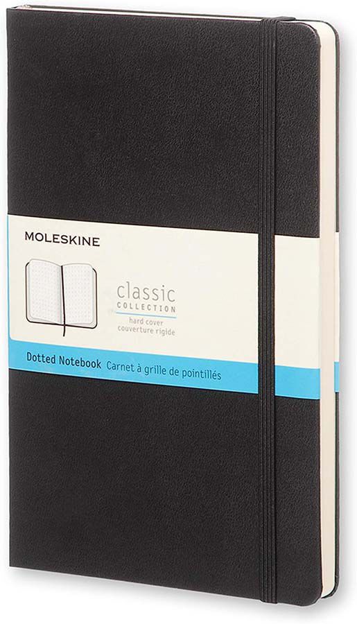 Libreta Moleskine L Negro Puntos