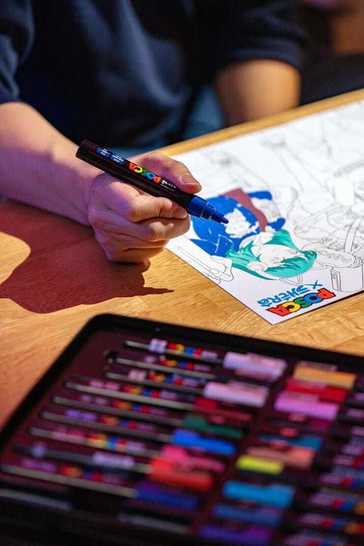 Retoladors Posca Manga 20 colors - Maleta metàl·lica