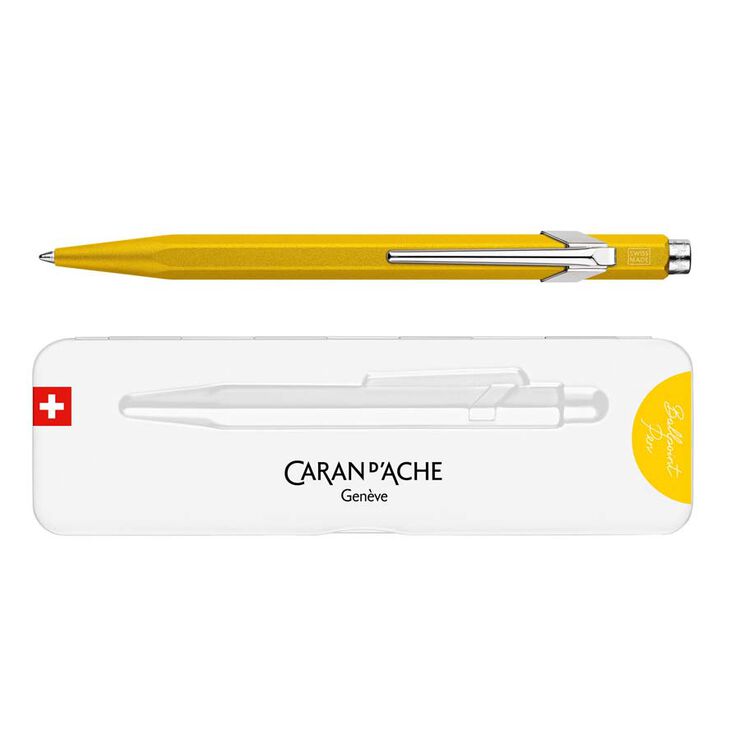 Bolígrafo 849 Caran d'Ache Colormat amarillo