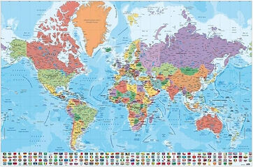 Erik pe mapa mundo 61x92 Erik pe mapa mundo 61x92