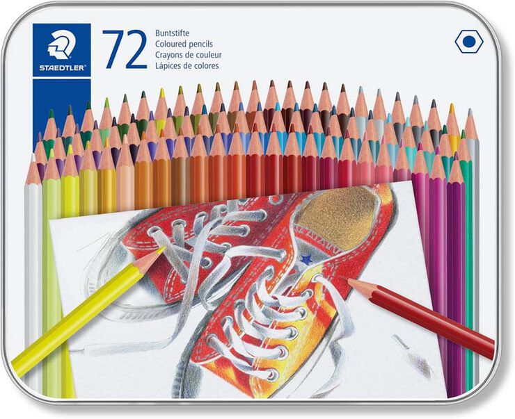 Lápices Staedtler 175 72 colores caja metal