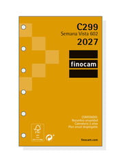Recambio Finocam Classic 602 155x213 Semana Vista Castellano Negro 2027