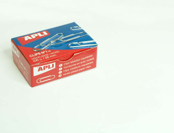 Clips Apli número 1,5 100u