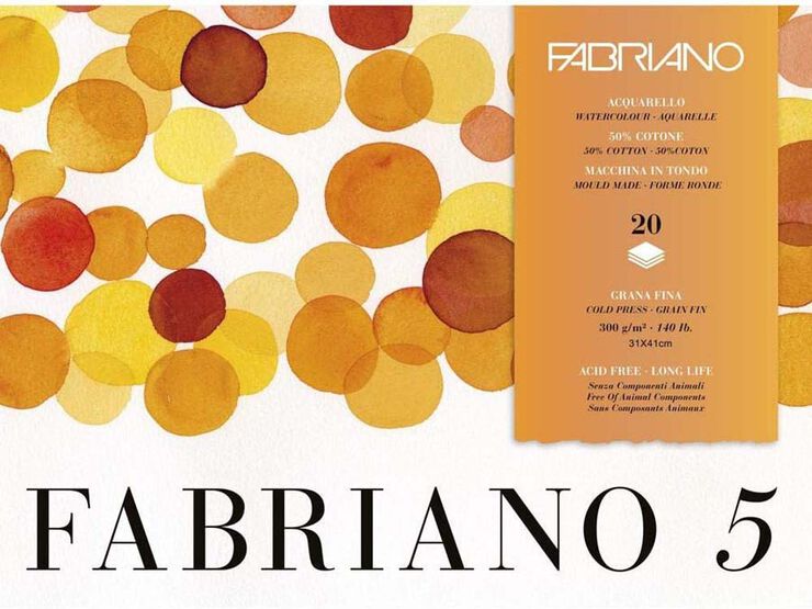 Bloc Acuarela Fabriano 50% algodón 36x51cm 300g
