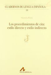 Procedimientos de cita: estilo directo y estilo indirecto (J) Procedimientos de cita: estilo directo y estilo indirecto (J)
