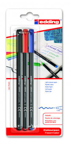 Retoladors permanents Edding 1200 3 colors