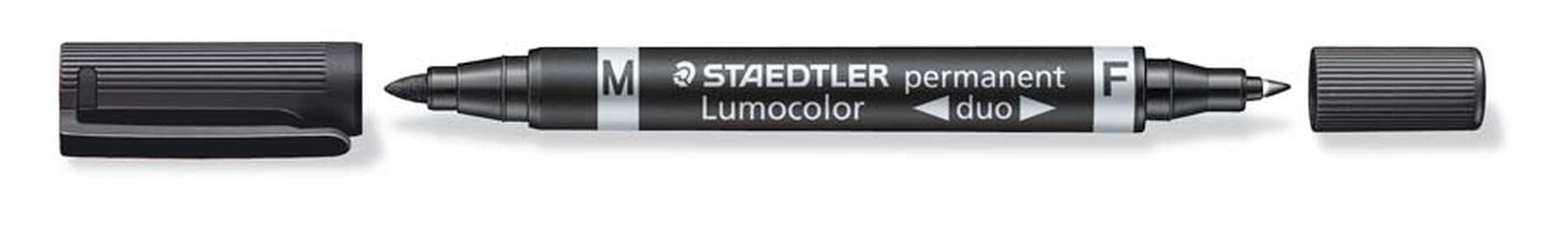 Rotuladores permanentes Staedtler Lumocolor negro 4u