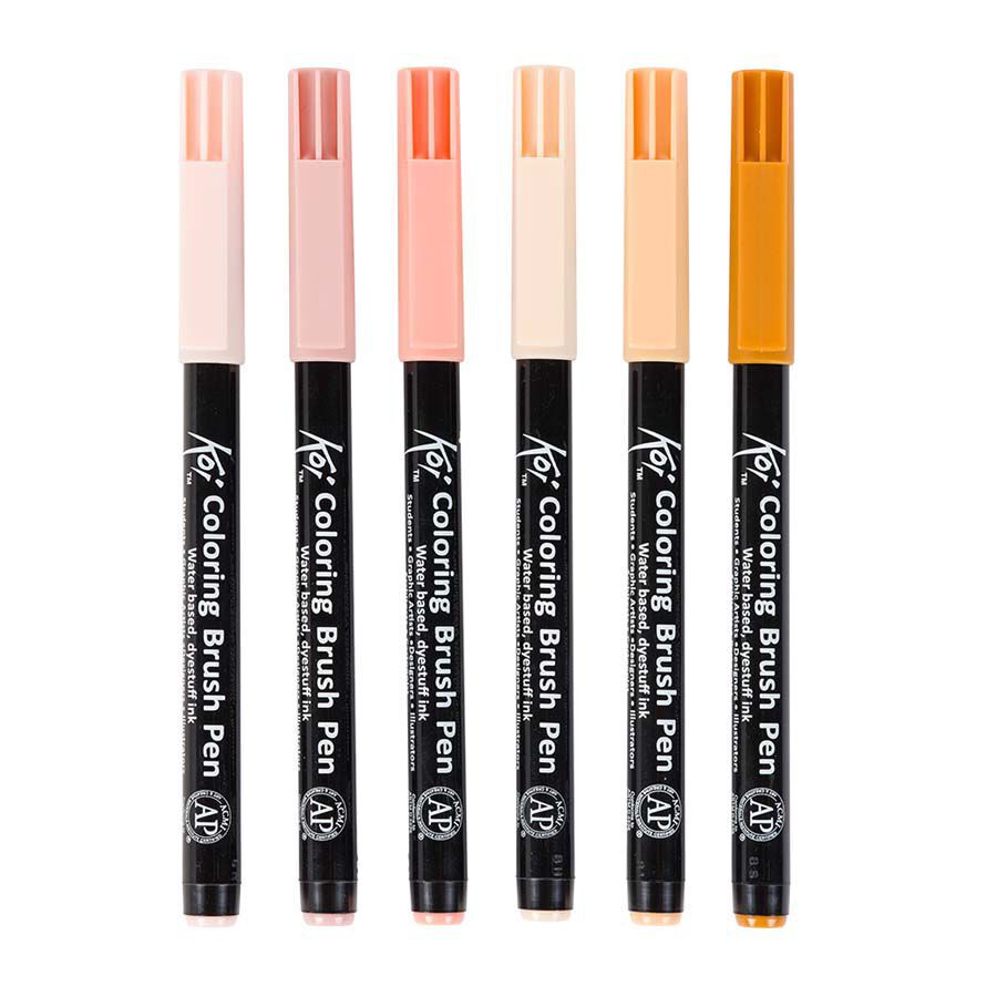 Retoladors Brush Koi Manga 6 colors