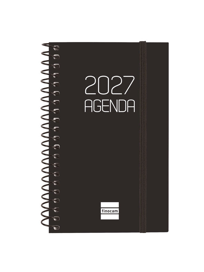 Agenda Finocam Opaque Setmana Vista Horitzontal 2027 Castell&agrave; Negre