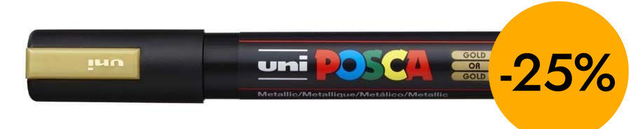 Rotulador Posca PC-5M 1,8-2,5mm oro