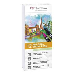 Retoladors Tombow Dual Brush pastel 12 colors