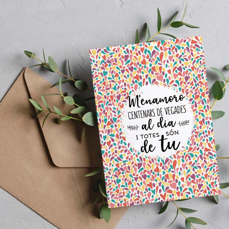 Postal Happy Mots Cat-M'enamoro&hellip;